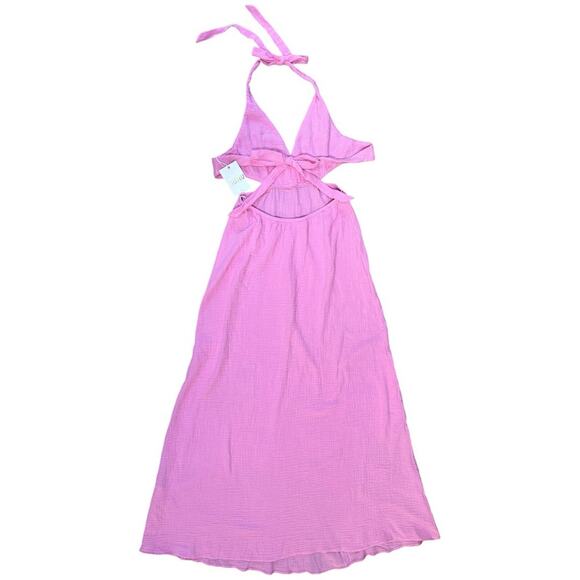 NWT Show Me Your MuMu Marisol Maxi Dress in Bubblegum Gauze Size XS Retail $198 - Picture 8 of 9